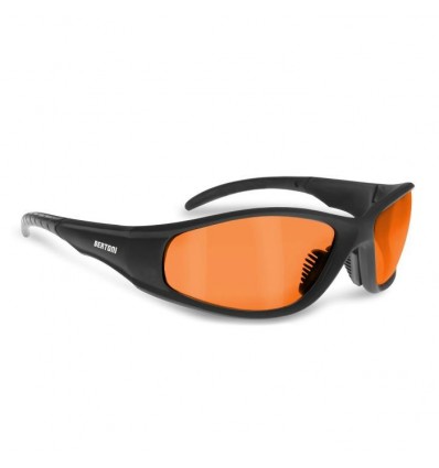 Occhiali da moto Bertoni AF152D neri con lenti arancio