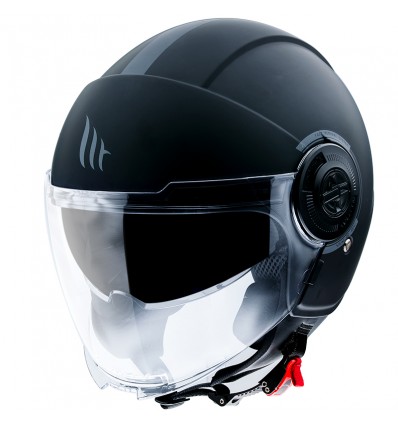 Casco Jet MT Helmets Viale monocolore nero opaco