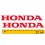 Coppia adesivi scritta Honda 22 cm in vari colori