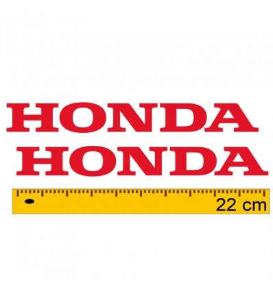Coppia adesivi scritta Honda 22 cm in vari colori