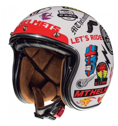 Casco MT-Helmets Le Mans 2 Anarchny A0 bianco