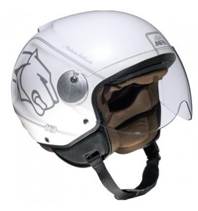 Casco Antera Helmets Type 101 Luxury bianco e argento