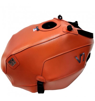 Copriserbatoio Bagster per Moto Guzzi V7 850 in similpelle arancio