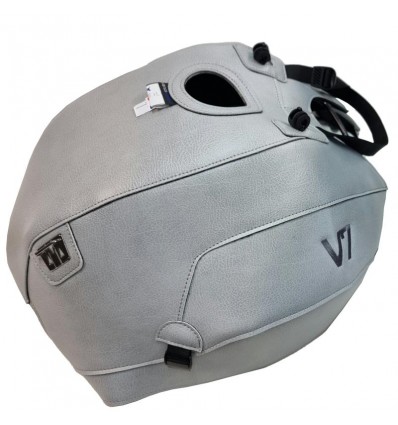 Copriserbatoio Bagster per Moto Guzzi V7 850 in similpelle grigio chiaro