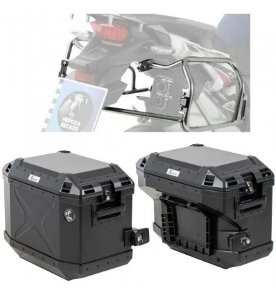 Set completo telai laterali e valige Hepco & Becker Cutout per Suzuki V-Strom 800 DE