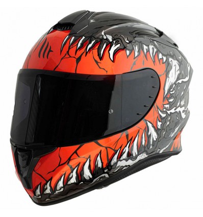 Casco integrale MT Helmets Targo Kraken A1 nero e rosso