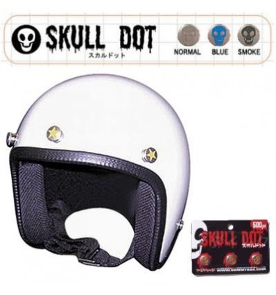 Set 3 bottoni da casco Skull Dot con grafica in vari co