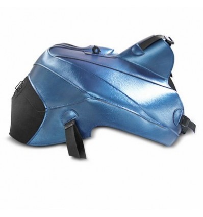 Copriserbatoio Bagster per Moto Guzzi NTX Stelvio 11-18 in similpelle blu perlato e nero opaco