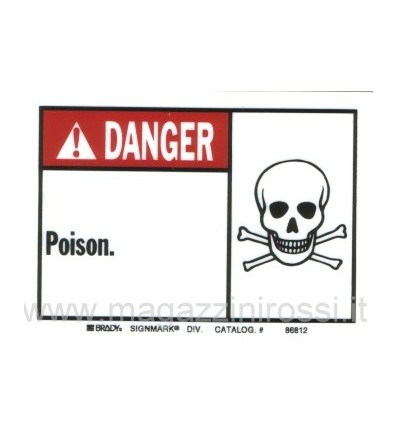 Adesivo Import serie Danger veleno