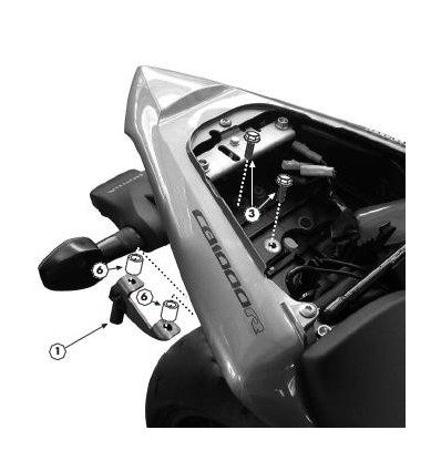 Kit di montaggio Givi 1101KIT per borse morbide su Honda CB 1000R