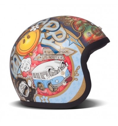 Casco DMD Helmets serie Vintage grafica Woodstock