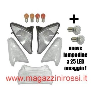 Kit vetri completo ONE Tuning bianchi (ant. + post.) T-