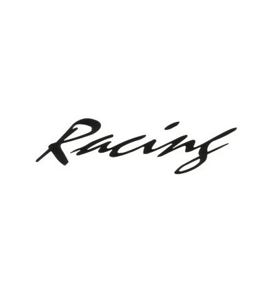 Adesivo scritta Racing nero cm 18