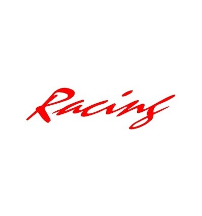 Adesivo scritta Racing Rosso cm 18