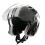 Casco Astone Helmets DJ10 Stripes doppia visiera nero e bianco