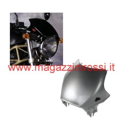Cupolino Biondi Dark per moto naked argento alluminio