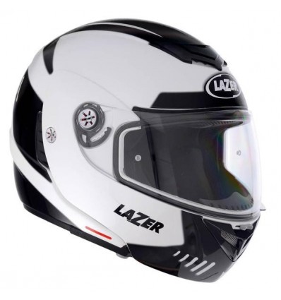 Casco Lazer Helmets apribile Monaco Roadster bianco e nero
