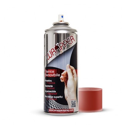 Pellicola spray per wrapping a rimozione facilitata rosso fuoco