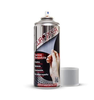 Pellicola spray per wrapping a rimozione facilitata argento