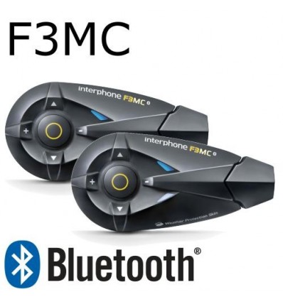 Interfono da casco Bluetooth Cellular Line F3MC doppio - Magazzini Rossi