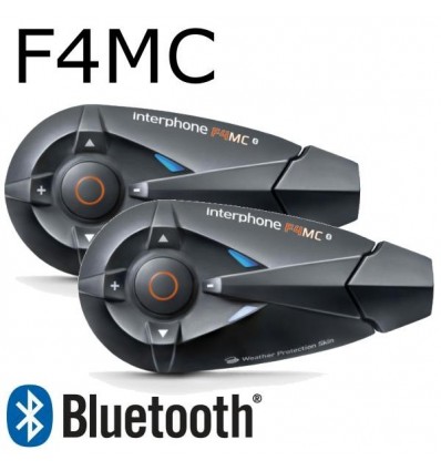 Interfono da casco Bluetooth Cellular Line F4MC doppio