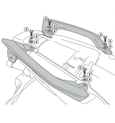 Accessorio Givi 4103KIT per montaggio telai laterali senza portapacchi su Kawasaki Versys 650 10-14