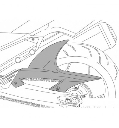 Parafango posteriore Puig Multiguard carbonio per Kawasaki ZX-6R e ZX-6R 636
