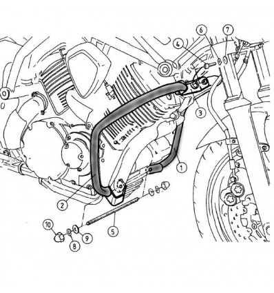 Paramotore Hepco & Becker per Yamaha BT1100 Bulldog cromati