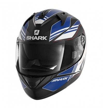 Casco Shark Helmets Ridill grafica Tika nero, blu e bianco