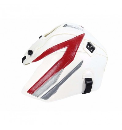 Copriserbatoio Bagster per Honda CB 500F 13-15 in similpelle bianco, rosso e grigio