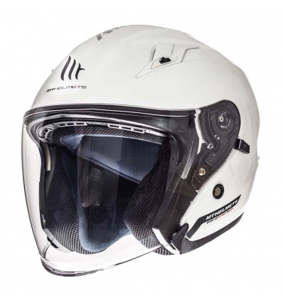 Casco Jet MT Helmets Avenue Solid bianco perlato