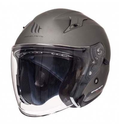 Casco Jet MT Helmets Avenue Solid titanio opaco