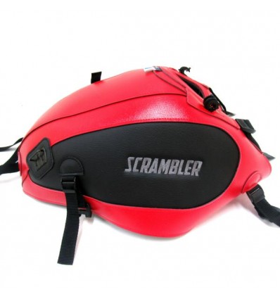 Copriserbatoio Bagster per Ducati Scrambler 800 in similpelle rosso e nero opaco