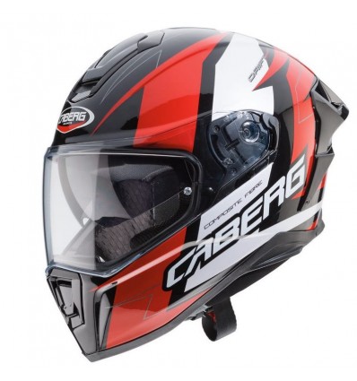 Casco Caberg Drift Evo Speedster doppia visiera nero rosso e bianco