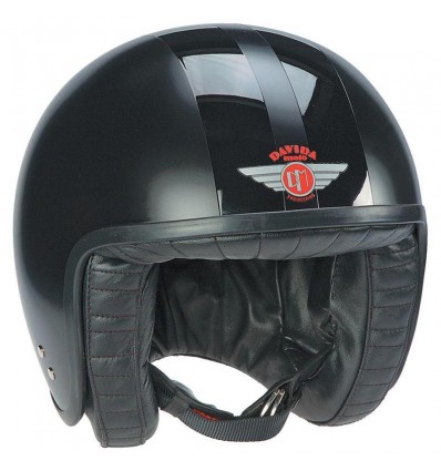 Casco Davida Jet Helmet nero opaco e nero lucido