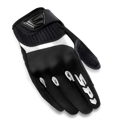 Guanti da moto Spidi G-Flash Tex Glove neri e bianchi