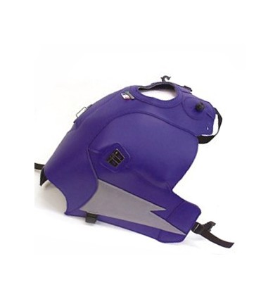 Copriserbatoio Bagster per Kawasaki KLE 500 in similpelle viola scuro e acciaio