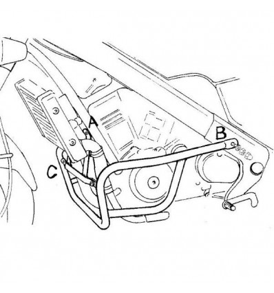 Paramotore cromato Hepco & Becker per Honda NTV 650 88-98