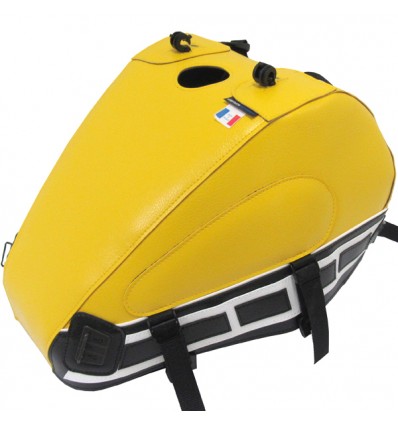 Copriserbatoio Bagster per Yamaha XV 950/R in similpelle giallo, nero e bianco