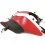 Copriserbatoio Bagster per Ducati Diavel 1200 dal 2011 in similpelle carbon, rosso e bianco