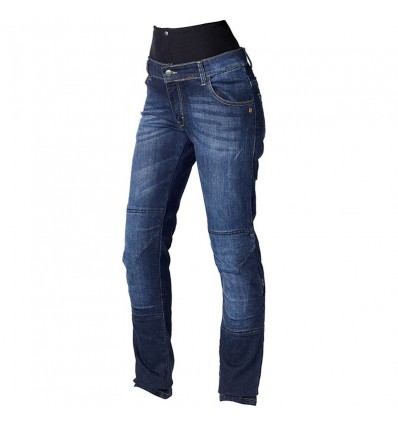 Jeans donna da moto Hevik modello Stone blu denim
