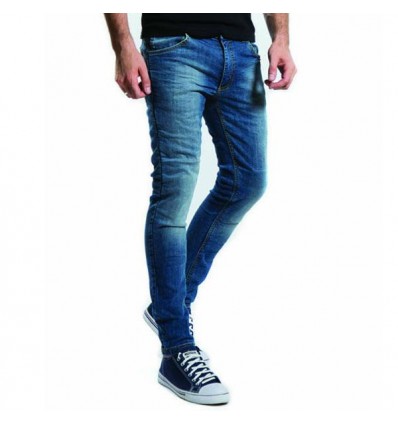 Pantalone jeans da moto Motto Milano blu denim