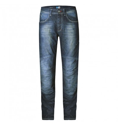 Pantalone jeans da moto PMJ Jeans Vegas scuro con rinforzi in Twaron
