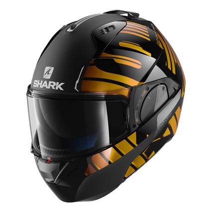 Casco Shark Helmets Evo-One 2 Lithion Dual nero e oro