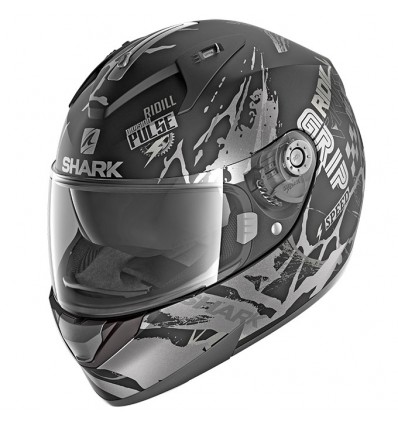 Casco Shark Helmets Ridill grafica Drift-R nero, antracite e argento