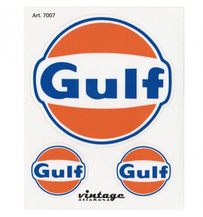Adesivo serie Vintage GULF 9x12 cm