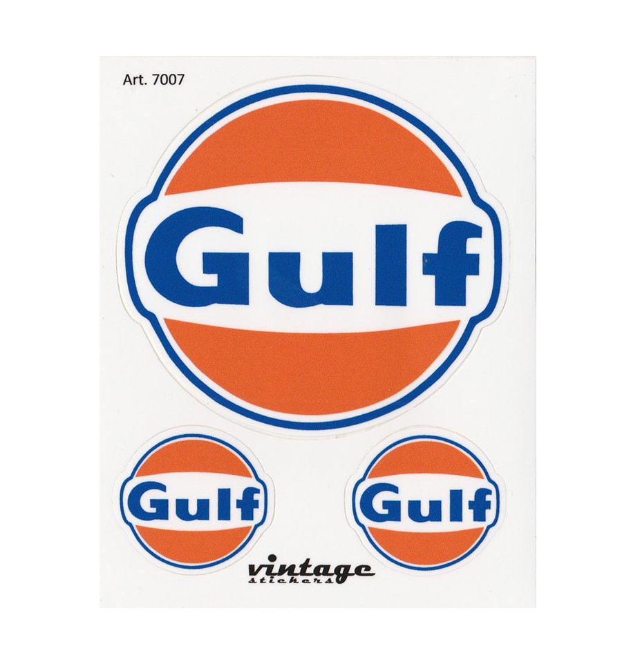 Adesivo serie Vintage Gulf 9x12 cm