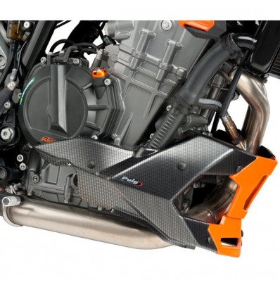 Spoiler inferiore Puig per KTM Duke 790 dal 2018 carbono e arancio