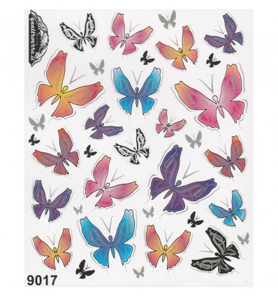 Set adesivi 20x24 cm Farfalle Multicolore
