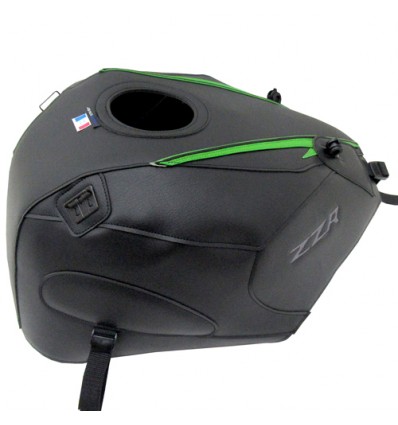 Copriserbatoio Bagster per Kawasaki ZZR1400 in similpelle nero e verde